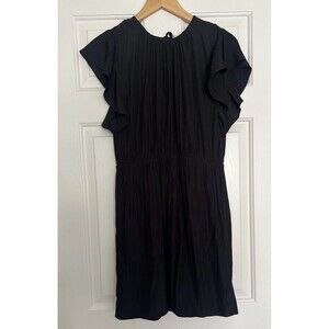 Wilfred Aritzia Black Dress Size 8 Open Back Pleated